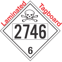 Poison Toxic Class 6.1 UN2746 Tagboard DOT Placard