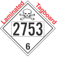 Poison Toxic Class 6.1 UN2753 Tagboard DOT Placard