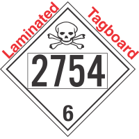 Poison Toxic Class 6.1 UN2754 Tagboard DOT Placard