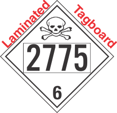 Poison Toxic Class 6.1 UN2775 Tagboard DOT Placard