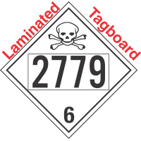 Poison Toxic Class 6.1 UN2779 Tagboard DOT Placard