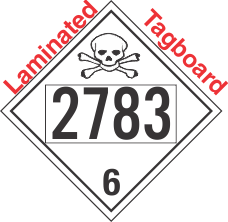 Poison Toxic Class 6.1 UN2783 Tagboard DOT Placard