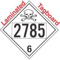 Poison Toxic Class 6.1 UN2785 Tagboard DOT Placard