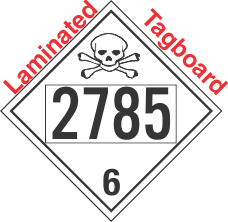Poison Toxic Class 6.1 UN2785 Tagboard DOT Placard