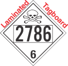 Poison Toxic Class 6.1 UN2786 Tagboard DOT Placard