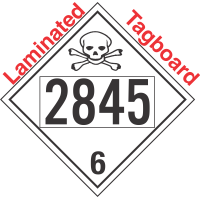 Poison Toxic Class 6.1 UN2845 Tagboard DOT Placard