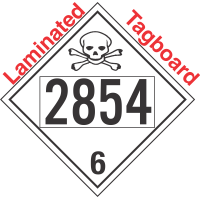 Poison Toxic Class 6.1 UN2854 Tagboard DOT Placard