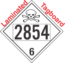 Poison Toxic Class 6.1 UN2854 Tagboard DOT Placard