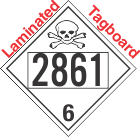 Poison Toxic Class 6.1 UN2861 Tagboard DOT Placard