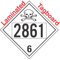 Poison Toxic Class 6.1 UN2861 Tagboard DOT Placard