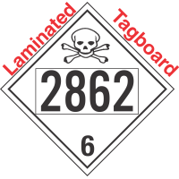 Poison Toxic Class 6.1 UN2862 Tagboard DOT Placard