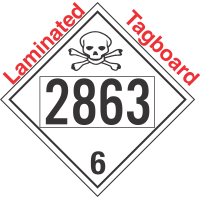 Poison Toxic Class 6.1 UN2863 Tagboard DOT Placard