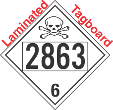 Poison Toxic Class 6.1 UN2863 Tagboard DOT Placard