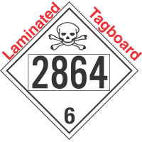 Poison Toxic Class 6.1 UN2864 Tagboard DOT Placard