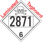 Poison Toxic Class 6.1 UN2871 Tagboard DOT Placard