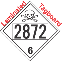 Poison Toxic Class 6.1 UN2872 Tagboard DOT Placard