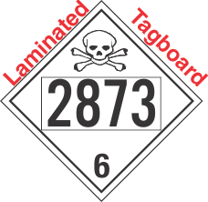 Poison Toxic Class 6.1 UN2873 Tagboard DOT Placard