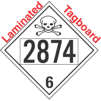 Poison Toxic Class 6.1 UN2874 Tagboard DOT Placard