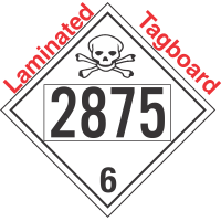 Poison Toxic Class 6.1 UN2875 Tagboard DOT Placard