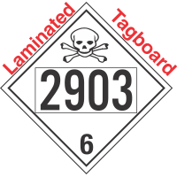 Poison Toxic Class 6.1 UN2903 Tagboard DOT Placard