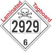 Poison Toxic Class 6.1 UN2929 Tagboard DOT Placard