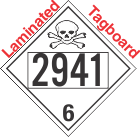 Poison Toxic Class 6.1 UN2941 Tagboard DOT Placard