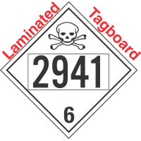 Poison Toxic Class 6.1 UN2941 Tagboard DOT Placard