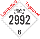 Poison Toxic Class 6.1 UN2992 Tagboard DOT Placard