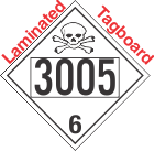 Poison Toxic Class 6.1 UN3005 Tagboard DOT Placard