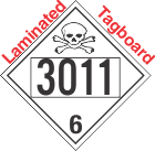 Poison Toxic Class 6.1 UN3011 Tagboard DOT Placard