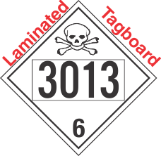 Poison Toxic Class 6.1 UN3013 Tagboard DOT Placard