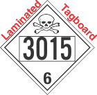 Poison Toxic Class 6.1 UN3015 Tagboard DOT Placard