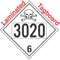 Poison Toxic Class 6.1 UN3020 Tagboard DOT Placard