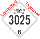 Poison Toxic Class 6.1 UN3025 Tagboard DOT Placard