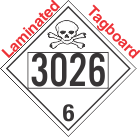 Poison Toxic Class 6.1 UN3026 Tagboard DOT Placard