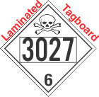 Poison Toxic Class 6.1 UN3027 Tagboard DOT Placard