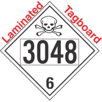 Poison Toxic Class 6.1 UN3048 Tagboard DOT Placard