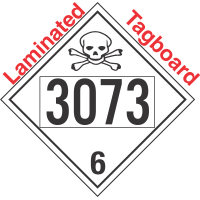 Poison Toxic Class 6.1 UN3073 Tagboard DOT Placard