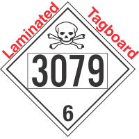 Poison Toxic Class 6.1 UN3079 Tagboard DOT Placard