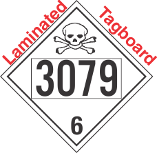 Poison Toxic Class 6.1 UN3079 Tagboard DOT Placard