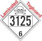Poison Toxic Class 6.1 UN3125 Tagboard DOT Placard