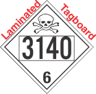Poison Toxic Class 6.1 UN3140 Tagboard DOT Placard