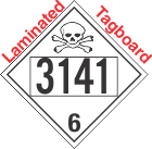 Poison Toxic Class 6.1 UN3141 Tagboard DOT Placard