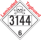 Poison Toxic Class 6.1 UN3144 Tagboard DOT Placard