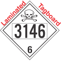 Poison Toxic Class 6.1 UN3146 Tagboard DOT Placard