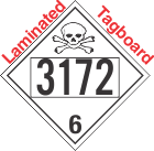 Poison Toxic Class 6.1 UN3172 Tagboard DOT Placard