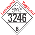 Poison Toxic Class 6.1 UN3246 Tagboard DOT Placard