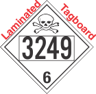 Poison Toxic Class 6.1 UN3249 Tagboard DOT Placard