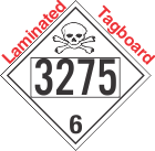 Poison Toxic Class 6.1 UN3275 Tagboard DOT Placard