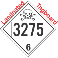 Poison Toxic Class 6.1 UN3275 Tagboard DOT Placard